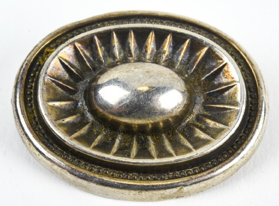 Antique 19th C Repousse Silver Victorian Brooch (1 of 4)