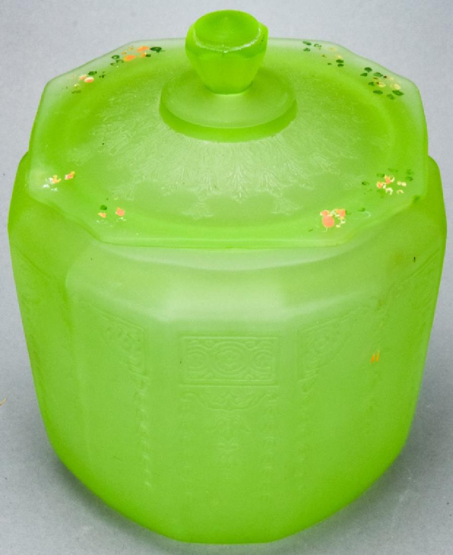Vintage Uranium Glass Biscuit Jar (1 of 6)