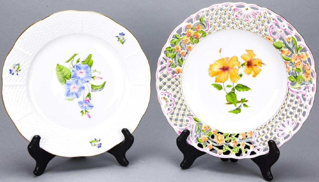 2 Herend Hand Painted Bermuda Flowers Plates (1 of 10)