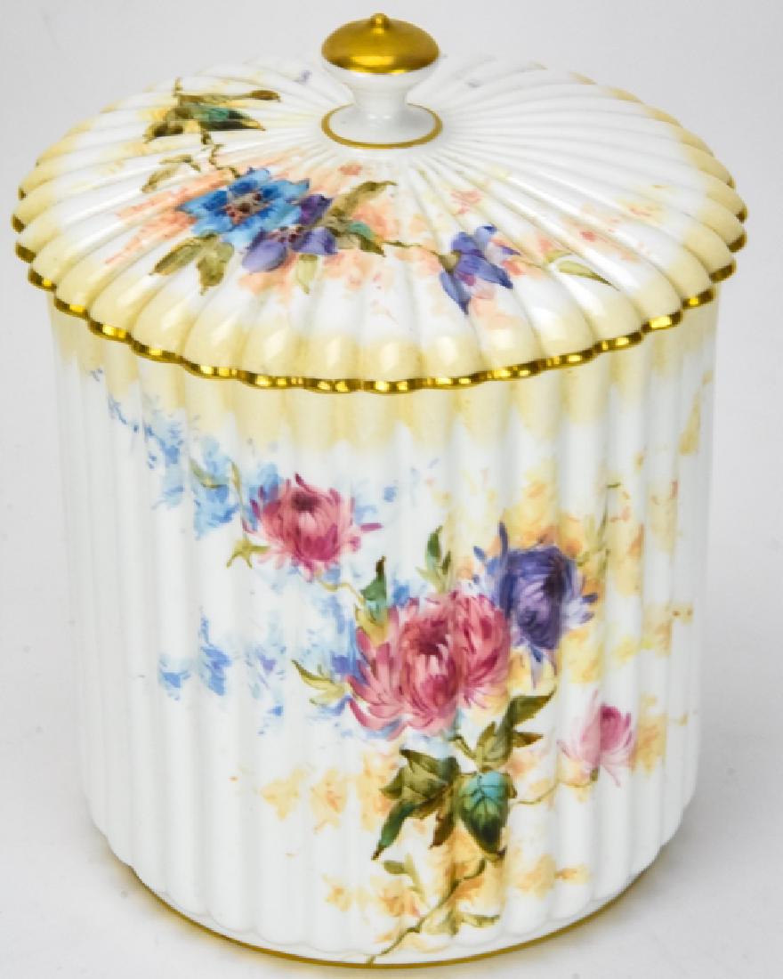 Antique Royal Crown Derby Porcelain Biscuit Jar (1 of 8)
