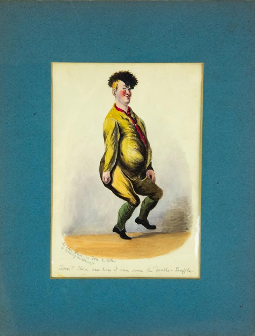 Antique 19th C Watercolor of Actor John Reeve (1 of 6)
