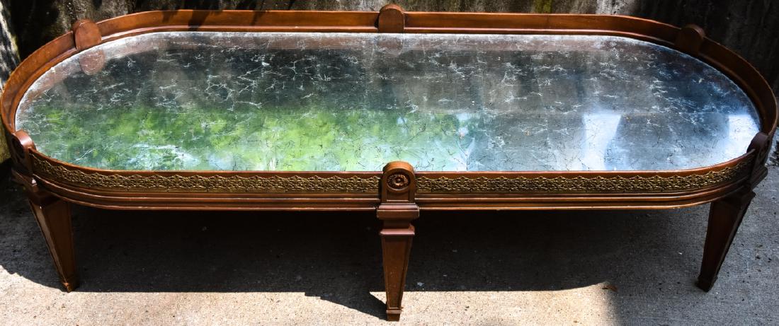 Regency Style Mirrored Oblong Coffee Table (1 of 10)