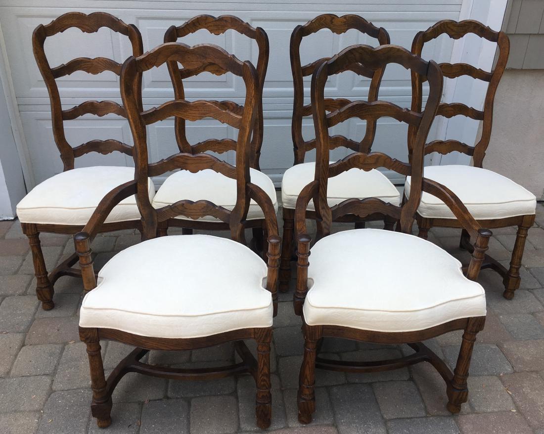 6 French Provincial Ladder Back Dining Chairs (1 of 5)