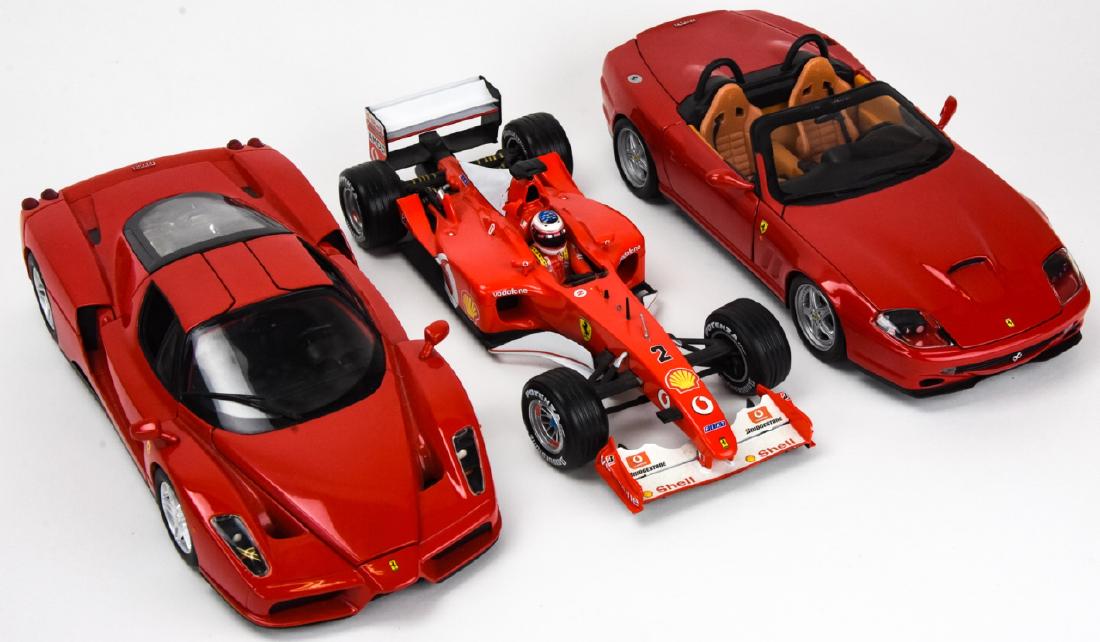3 Model 1:18 Scale Mattel Ferraris Circa 2000 (1 of 10)