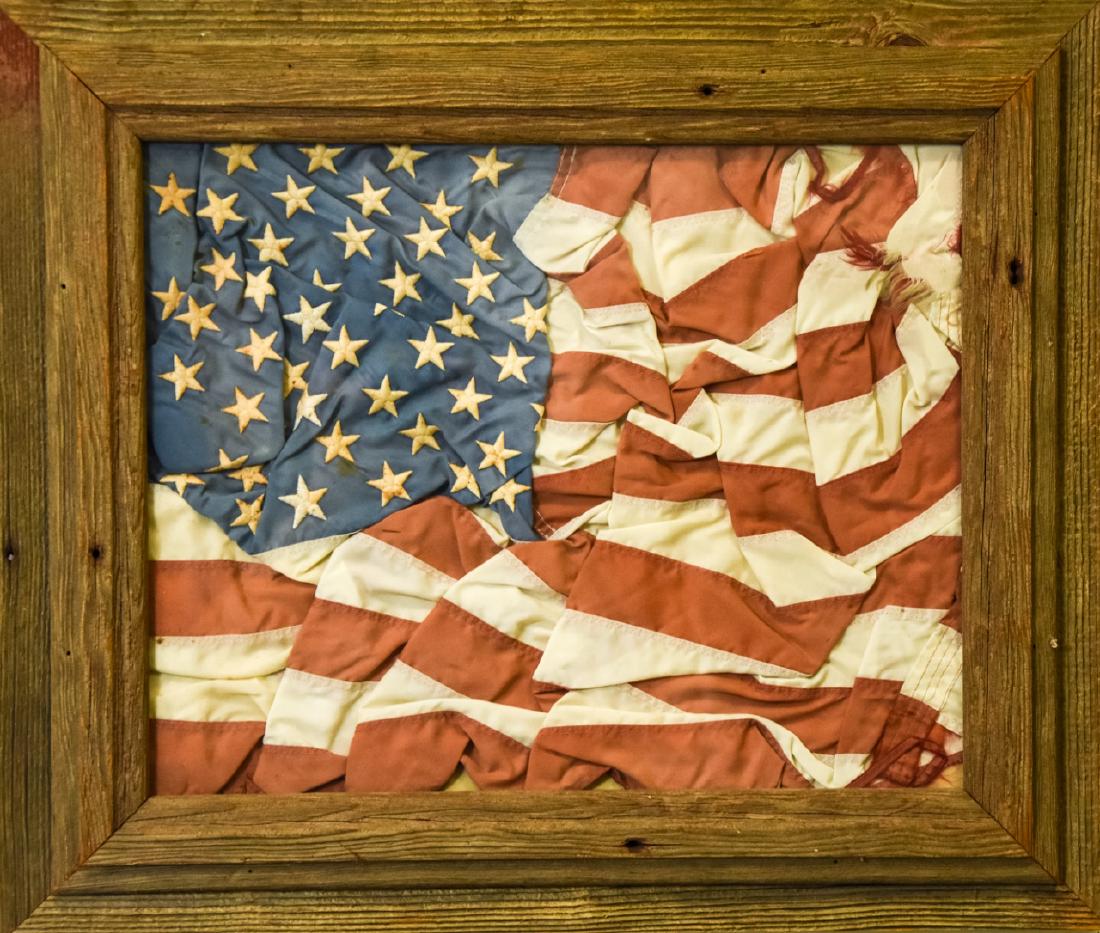 American Flag Framed Under Glass (1 of 7)
