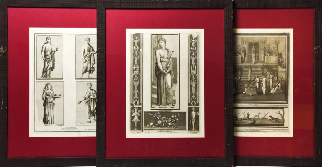 3 Engravings Depicting Greco-Roman Maidens (1 of 10)