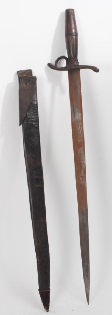 Antique Hand Forged Sword  W Leather Sheath (1 of 5)