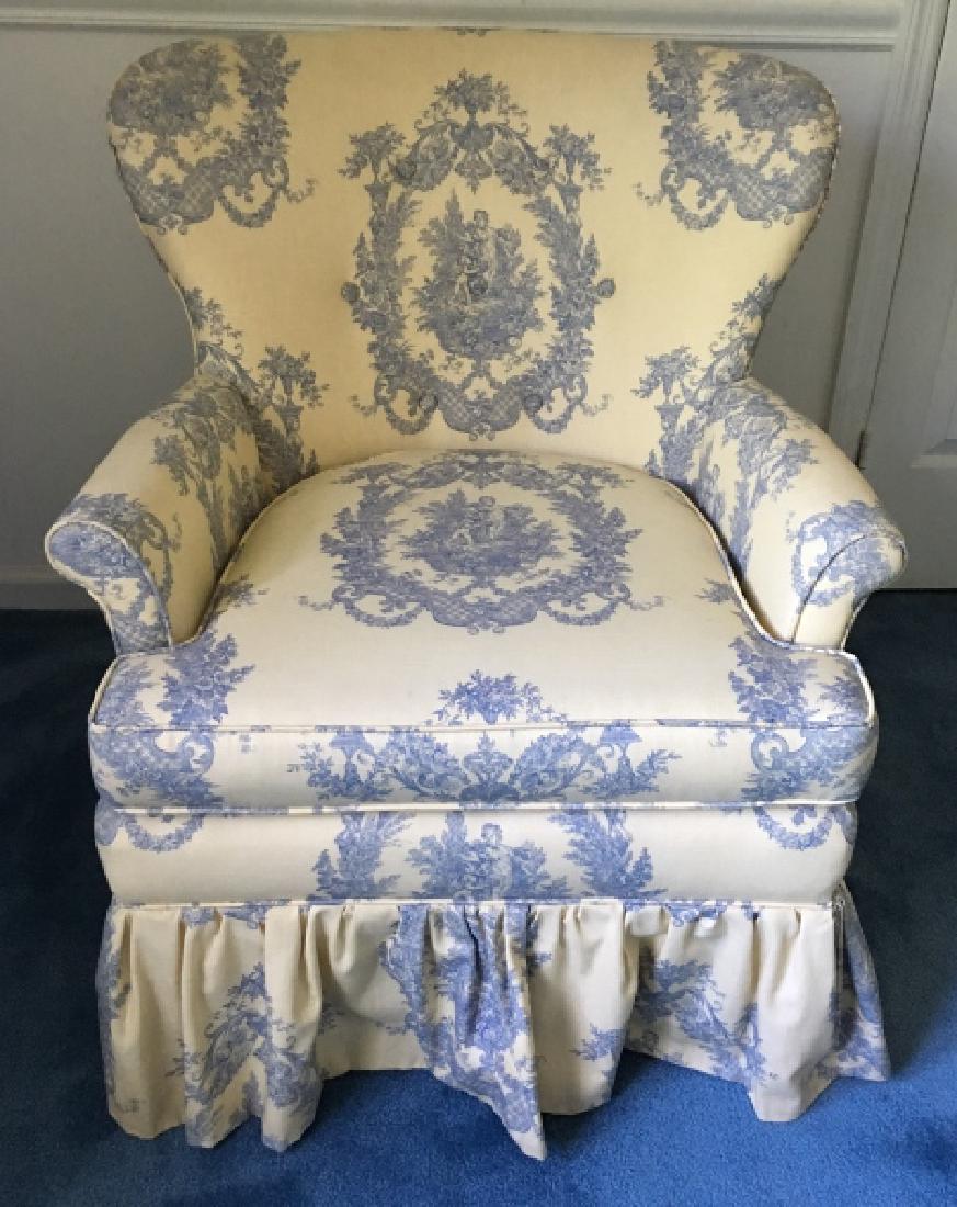 Custom Upholstered Wing Back Arm Chair (1 of 4)
