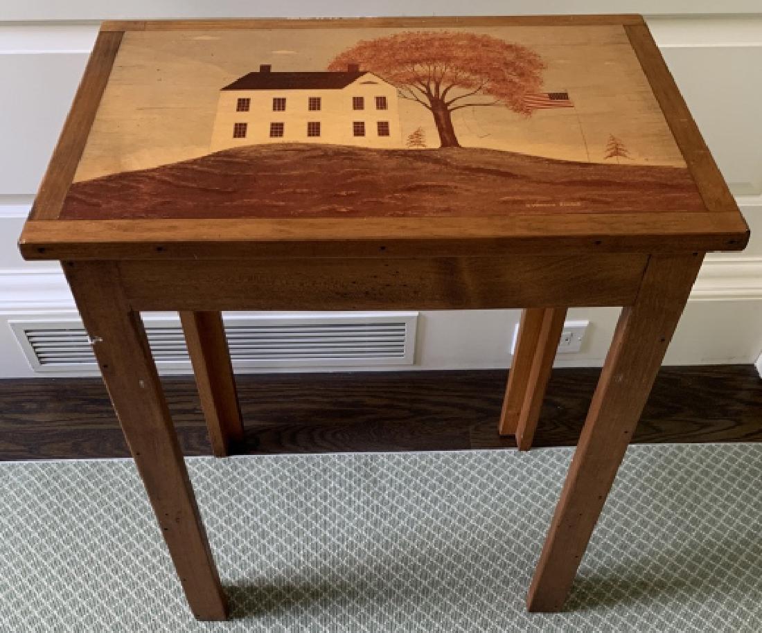 Warden Kimble Folk Art Americana Style End Table (1 of 6)