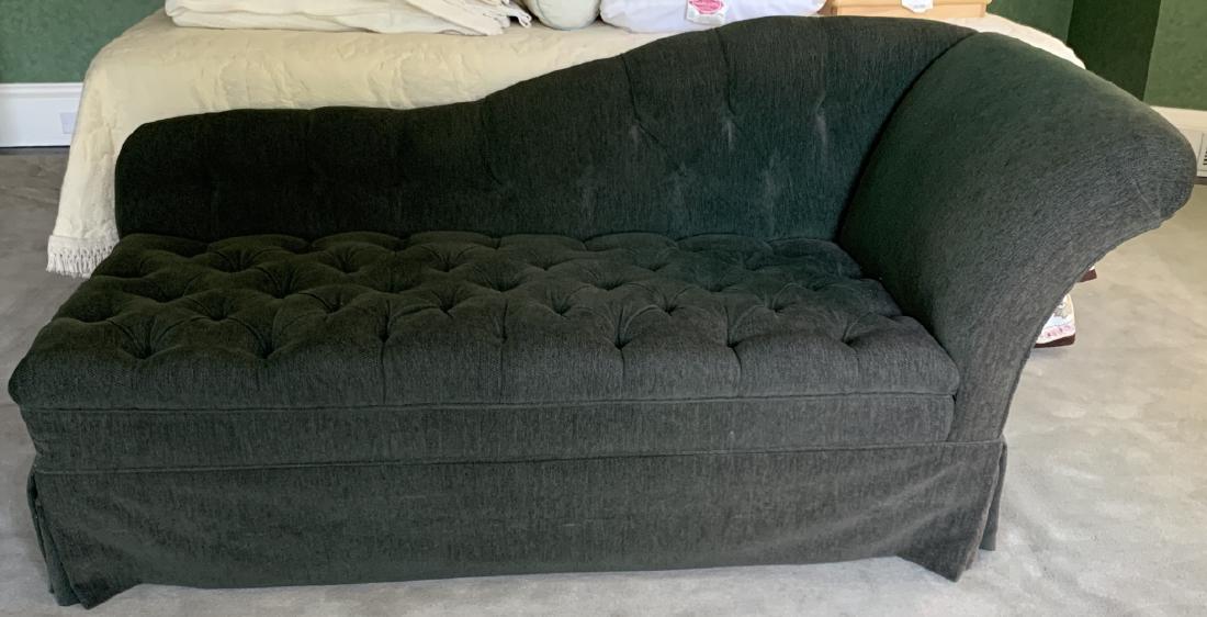 Custom Upholstered Button Tufted Chaise Lounge (1 of 5)
