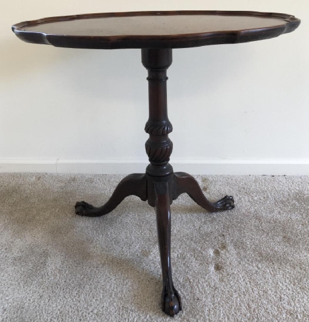 Chippendale Ball and Claw Pie Crust Pedestal Table (1 of 4)
