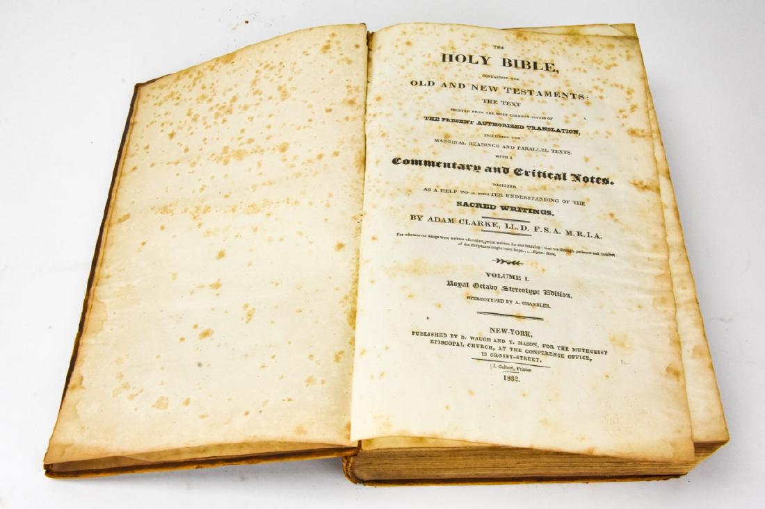 Antique C 1832 Leather Bound Bible from New York (1 of 10)