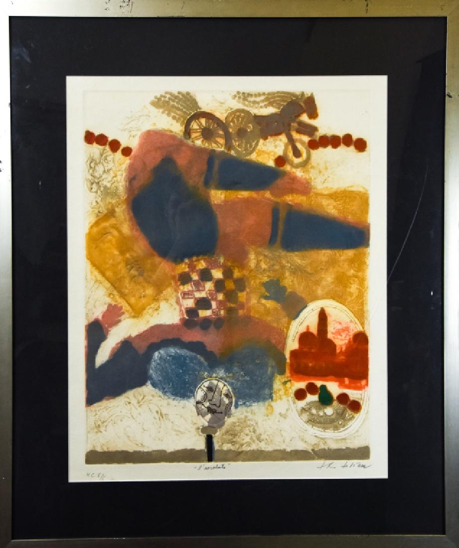 Theo Tobiasse "L'Acrobate" Signed Color Lithograph (1 of 9)