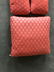 Group of Four Custom Made Coral Tone Throw Pillows - 3