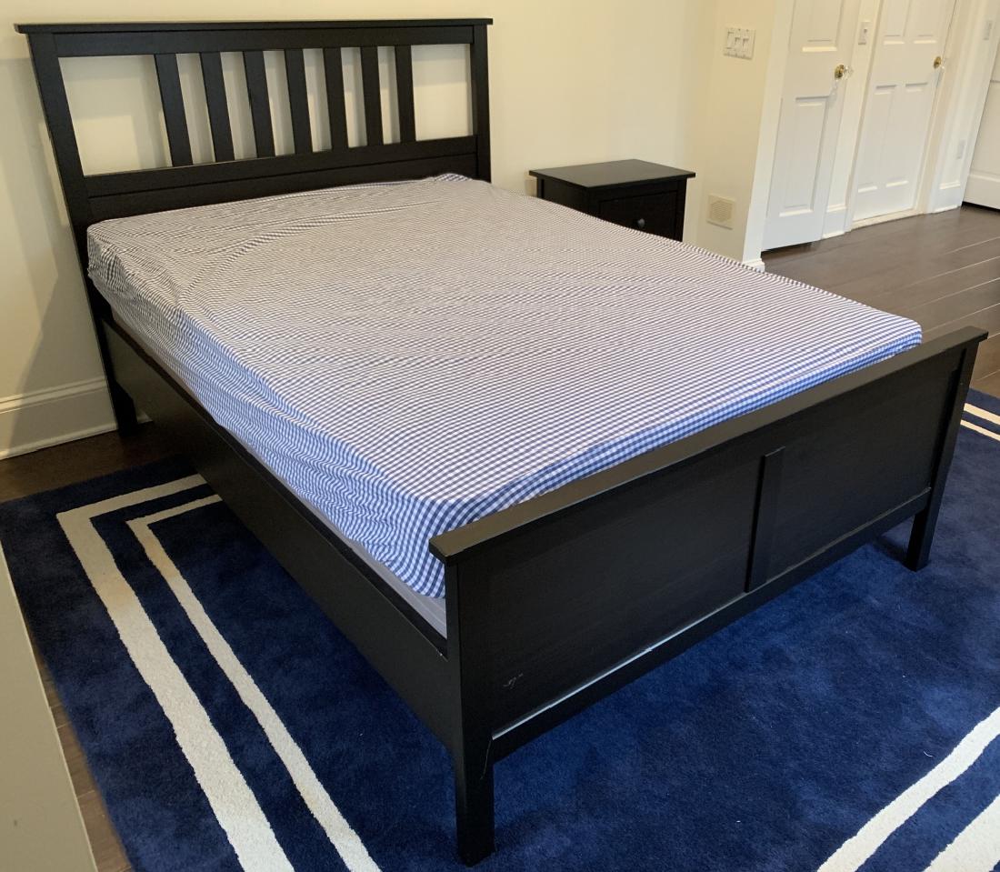 Contemporary Style Dark Wood Bed Frame (1 of 8)