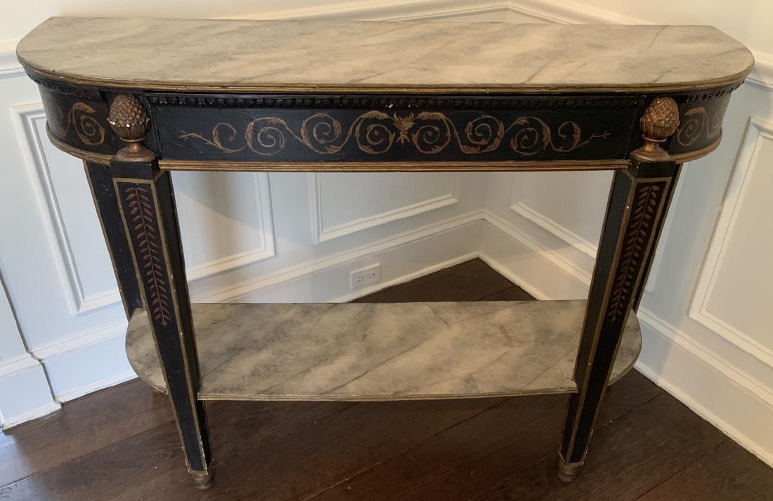 Neoclassical Style Faux Marble Console Table (1 of 6)