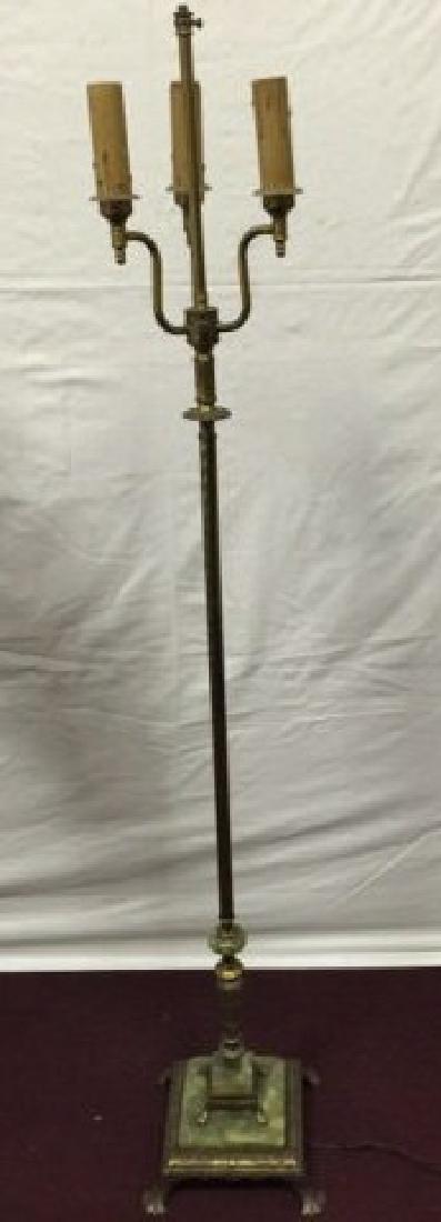 Green Onyx & Gilt Metal Standing Floor Lamp (1 of 3)