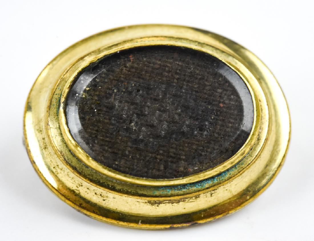 Antique 19th C Gold Filled Mourning Brooch Pin (1 of 4)