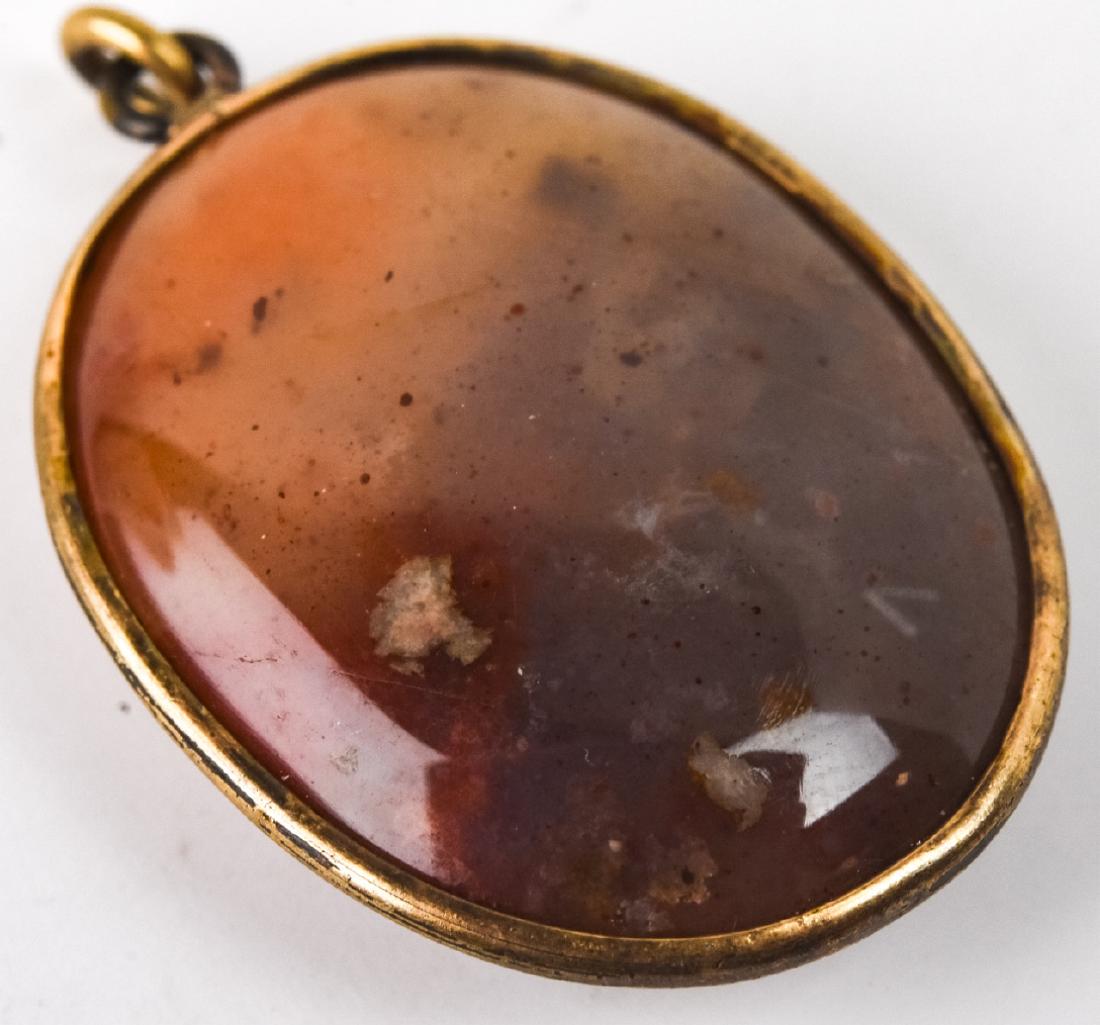 Antique 19th C Cabochon Specimen Agate Pendant (1 of 4)