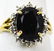 Vintage 14kt Yellow Gold Garnet & Diamond Ring