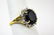Vintage 14kt Yellow Gold Garnet & Diamond Ring - 2