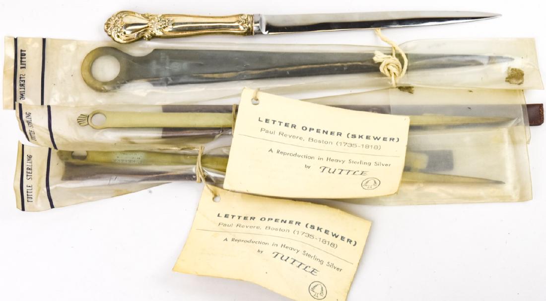 4 Sterling Silver Letter Openers Including Tuttle (1 of 7)