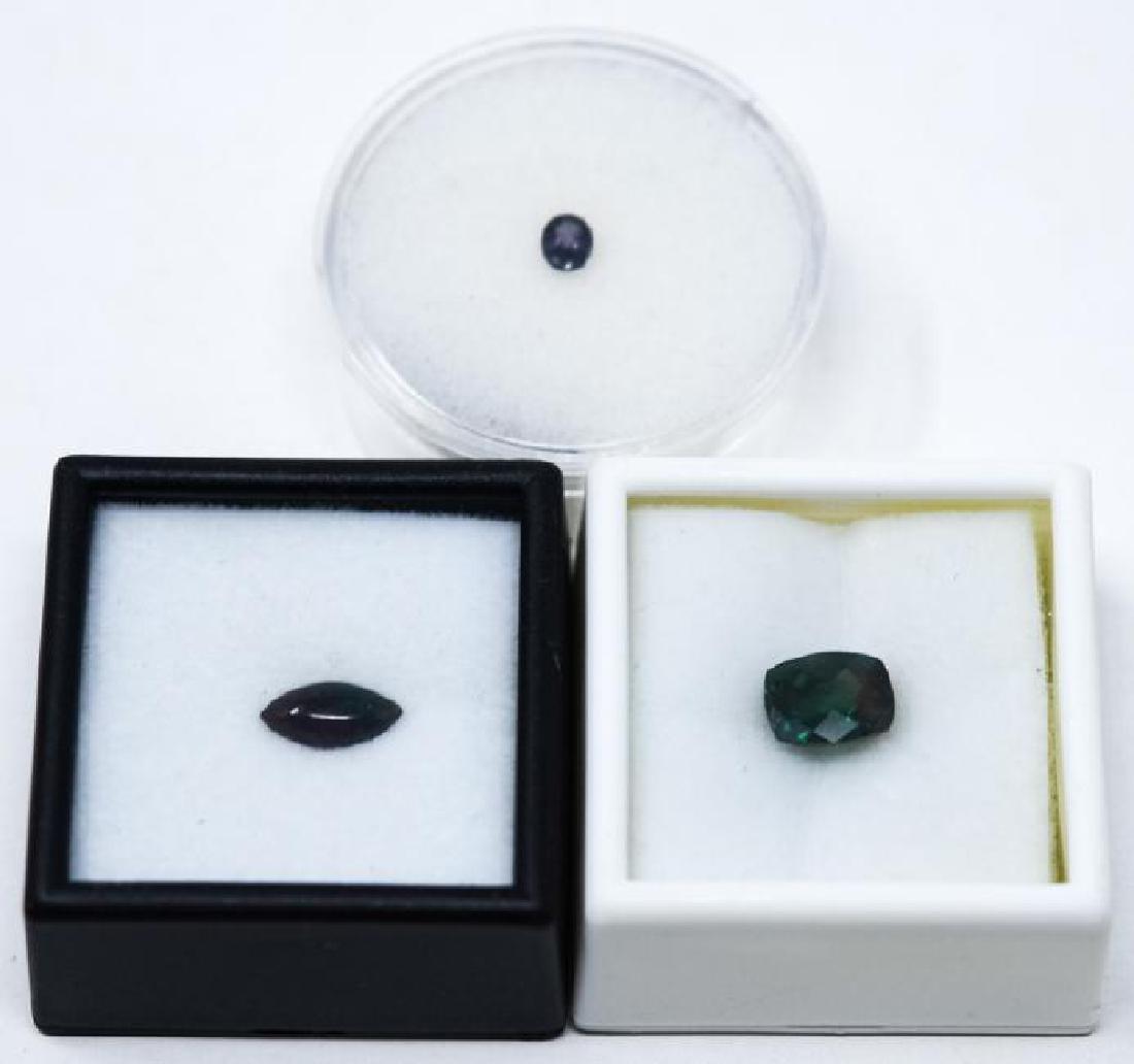 3 Loose Stones - Labradorite Opal & Sapphire: 3 Loose Stones - Labradorite Opal & Sapphire
