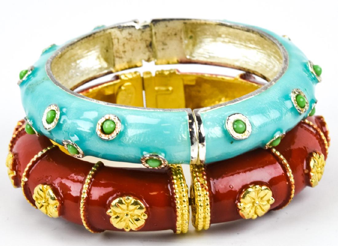 Pair Enamel Bracelets Includes Pauline Rader (1 of 8)