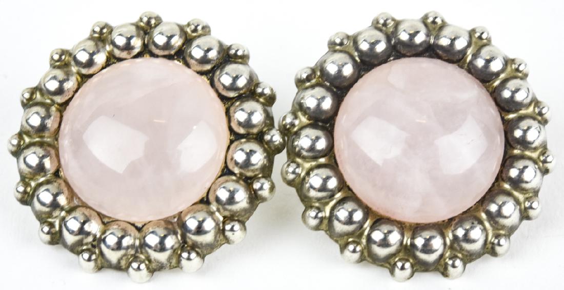 Peter Brams Designs Sterling Rose Quartz Earrings (1 of 5)