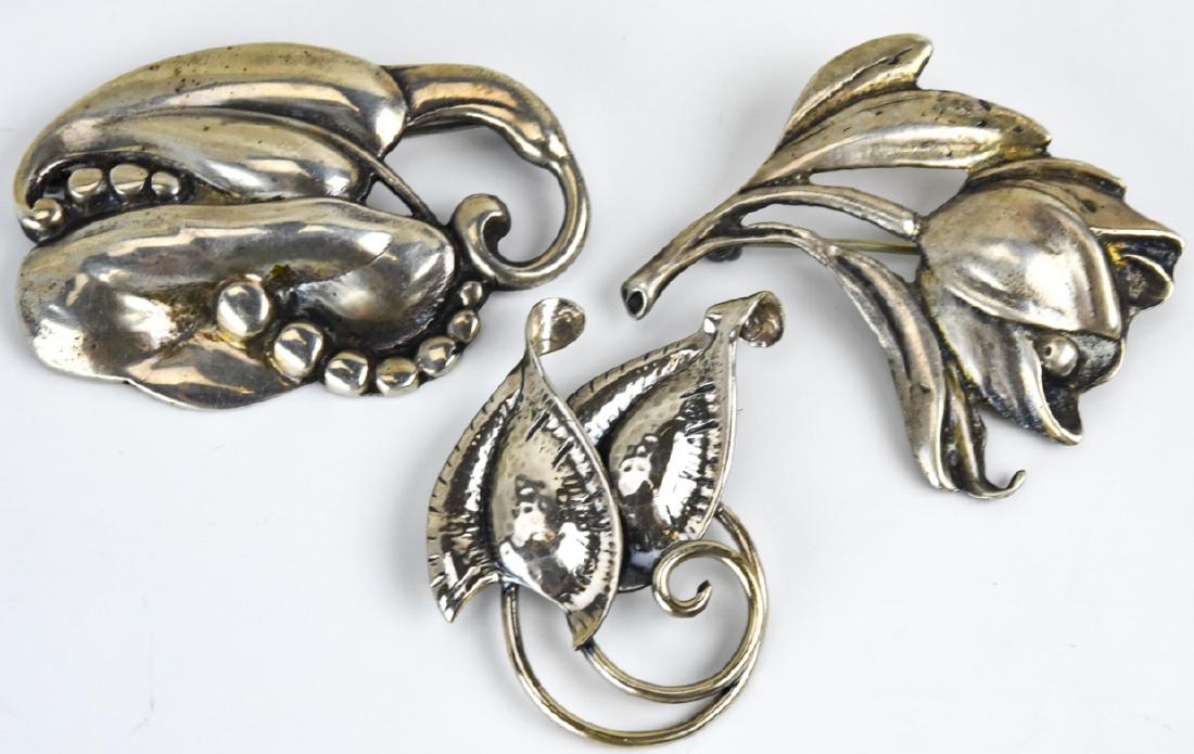 Three Vintage Sterling Silver Figural Brooch Pins (1 of 5)