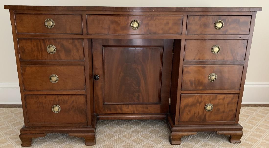 Antique American Empire Mahogany Kneehole Desk (1 of 10)