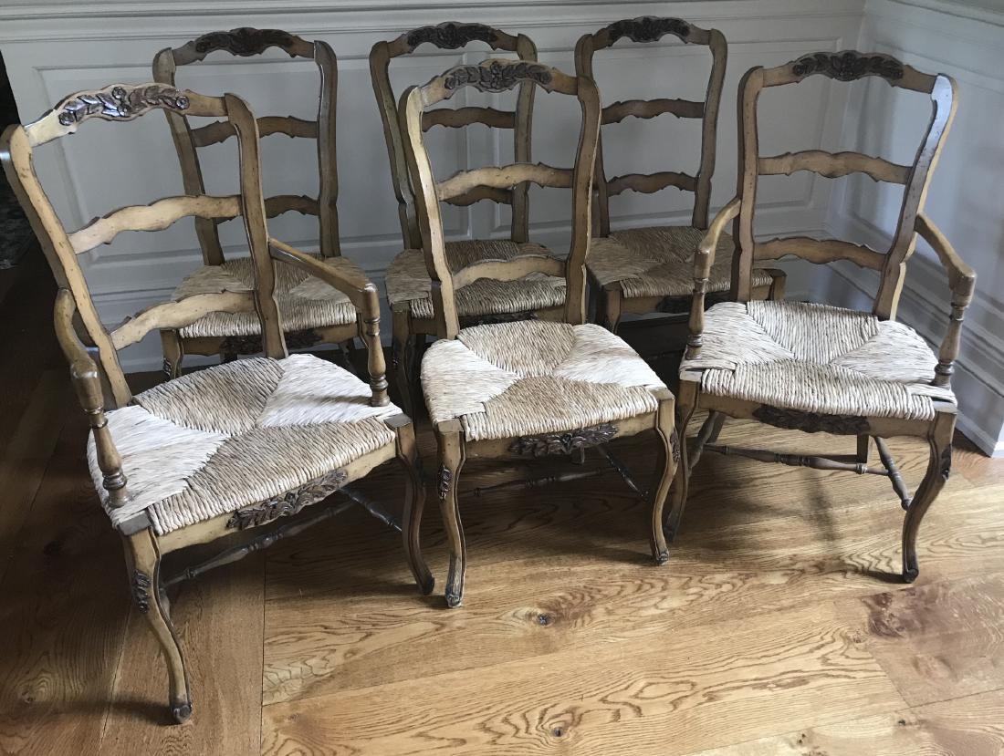 Set of Six French Provencal Dining Room Chairs (1 of 3)