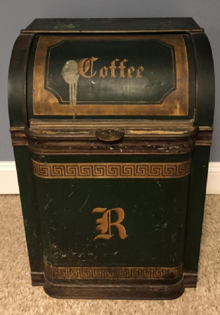 Antique Coffee Bean Bin with Letter R (1 of 3)
