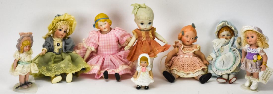 Collection of Vintage Bisque Head Small Dolls (1 of 9)