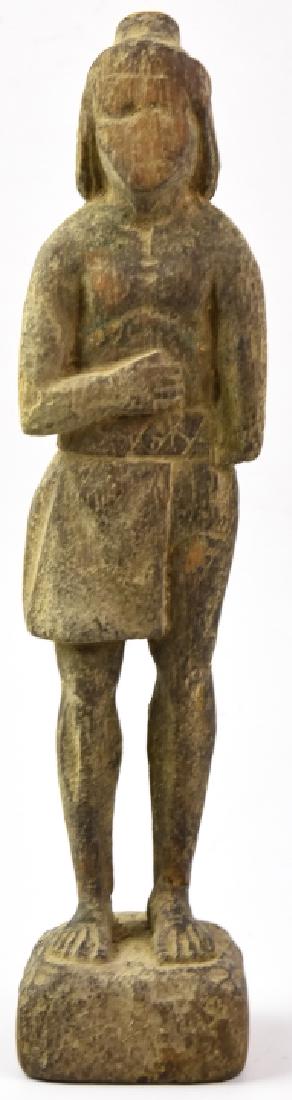 Antique 18th C Hand Carved Santos Figure Statue (1 of 9)