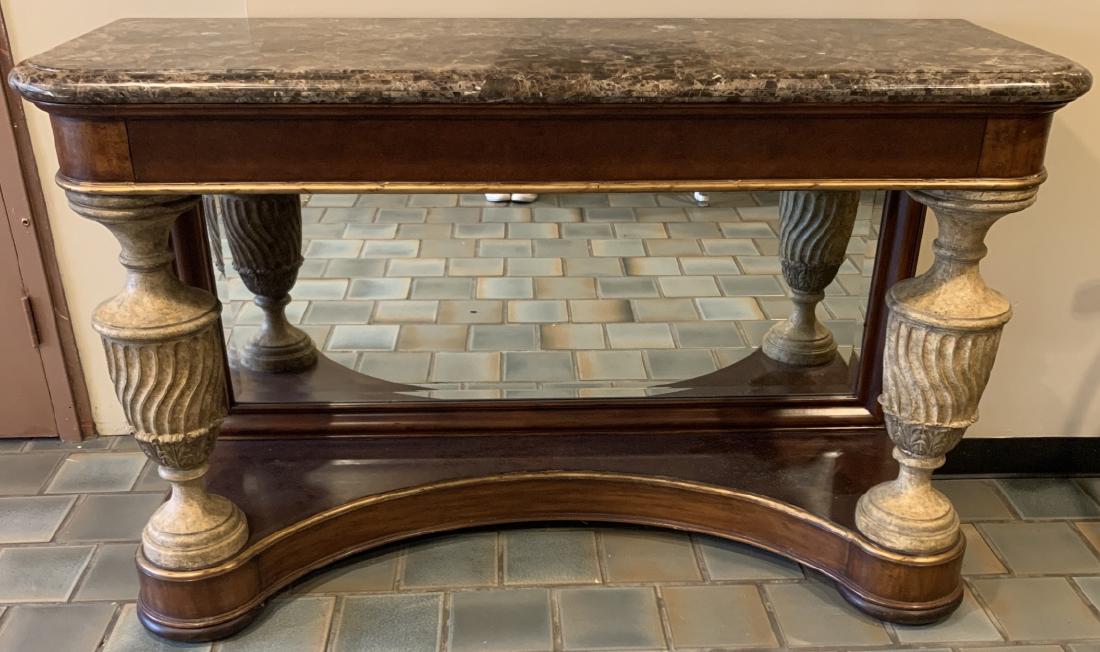 Neoclassical Style Marble Top Console Table (1 of 4)