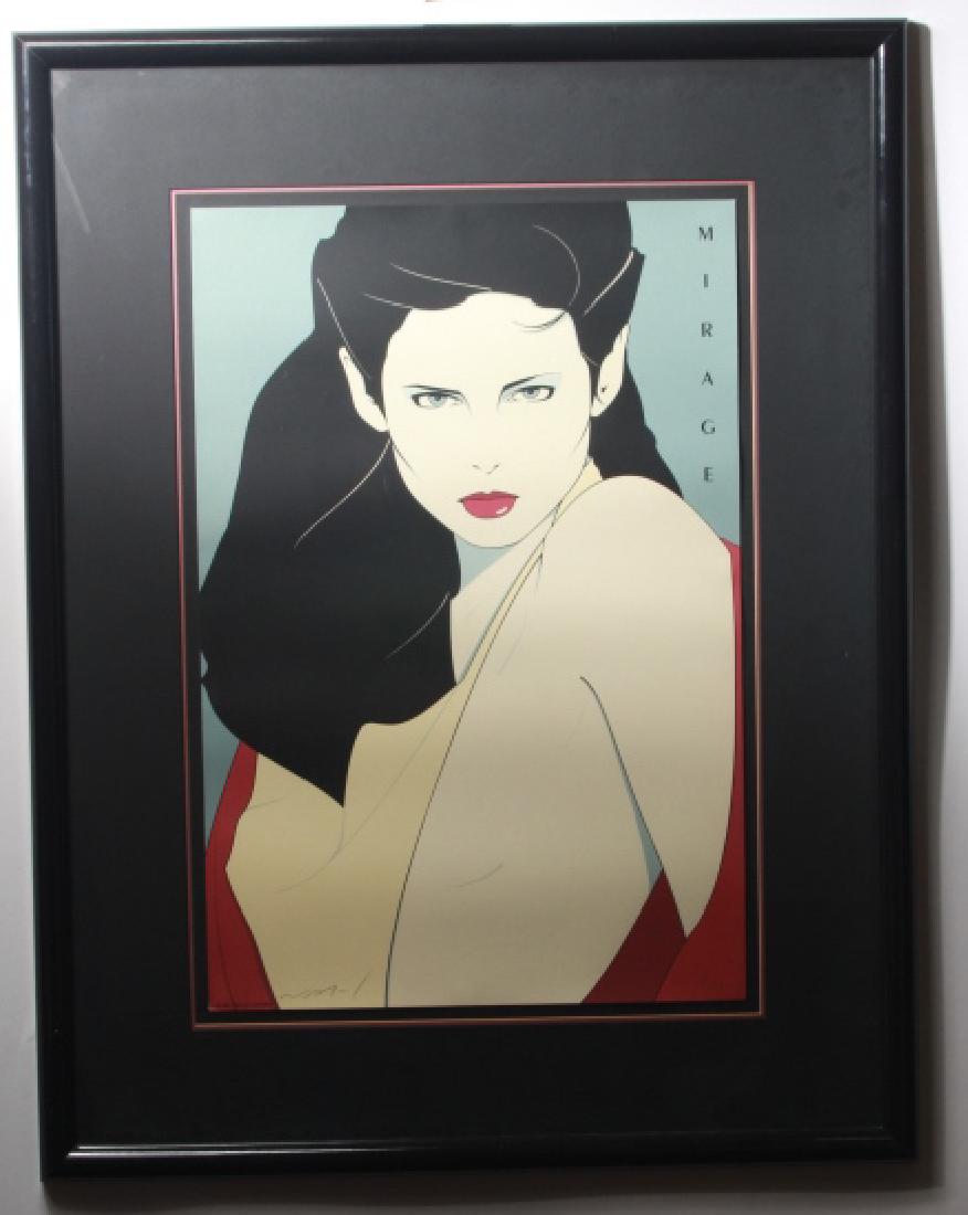 Patrick Nagel Framed Serigraph of Woman Signed (1 of 6)