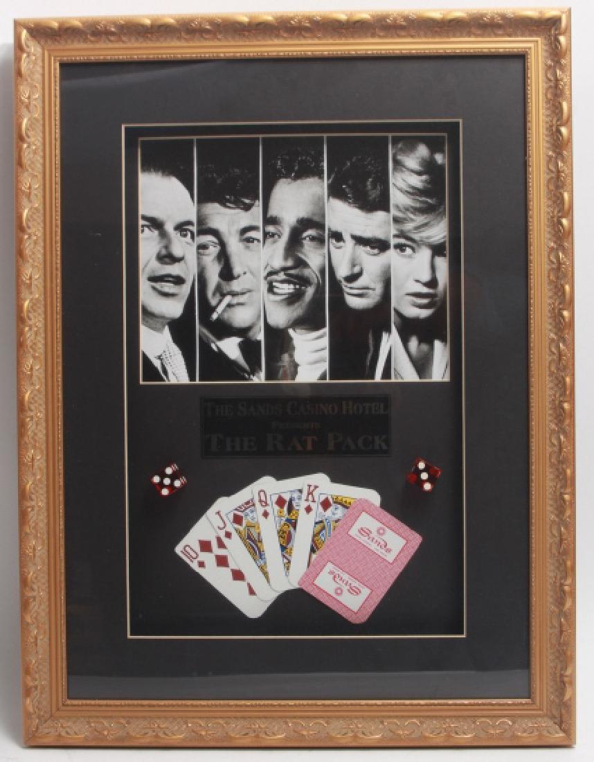 Framed Shadow Box of Rat Pack + Sands Casino Hotel (1 of 5)