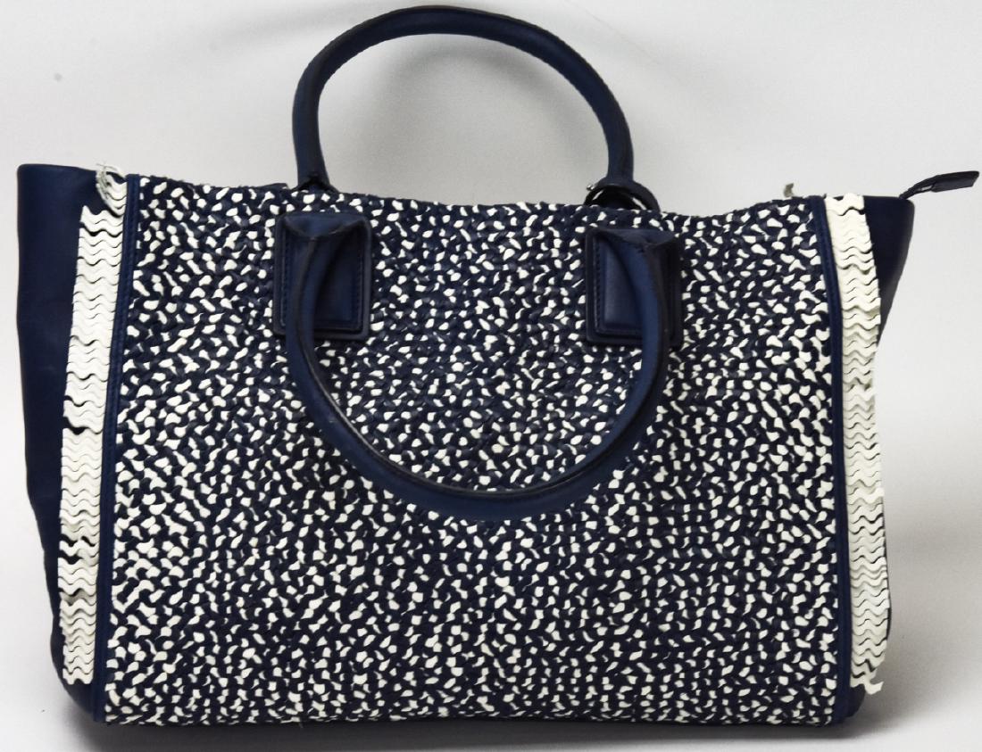 Cole Haan Leather Blue + White Woven Handbag (1 of 8)