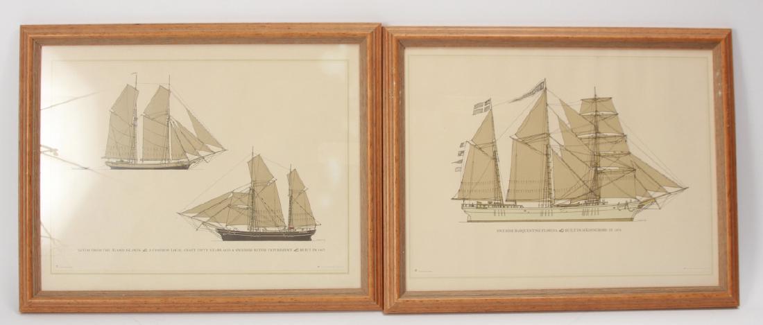 Pair Swedish Ship / Nautical Prints Framed (1 of 9)