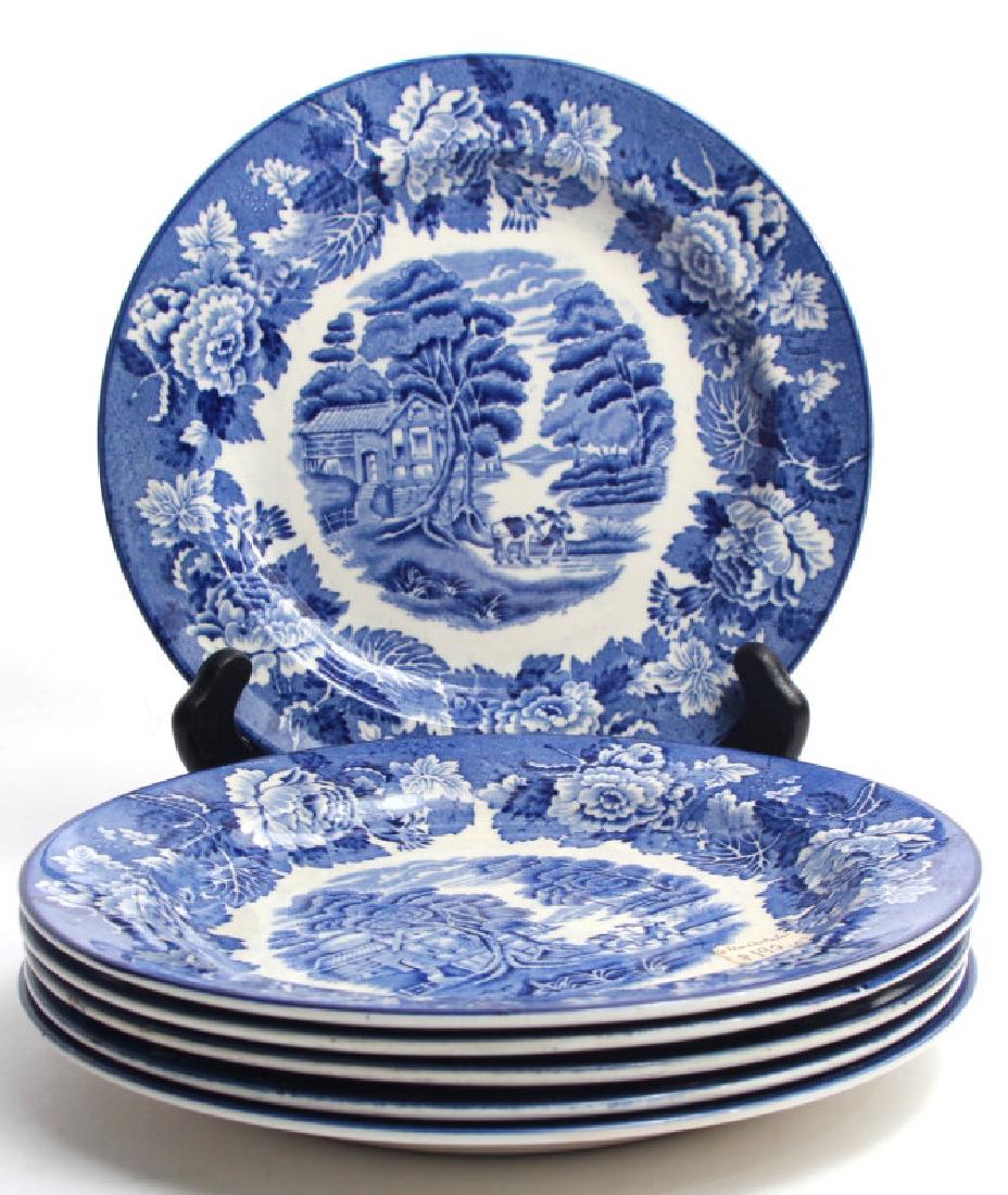 6 Woods Ware Ironstone Dessert Plates (1 of 6)