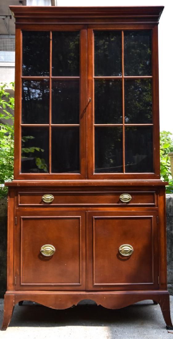 Sheraton Style Glass Front Hutch (1 of 10)