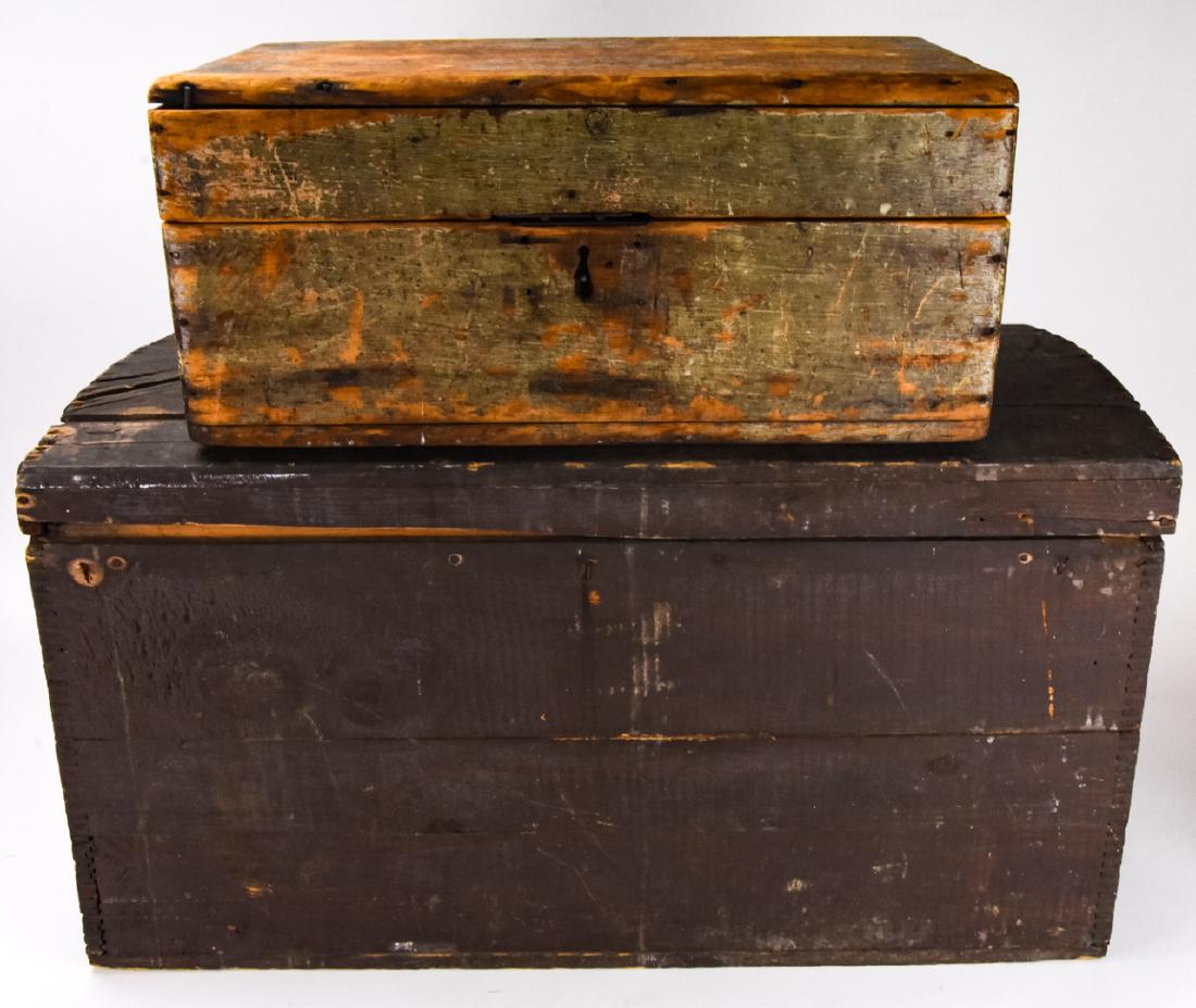2 Antique Wooden Trunks / Boxes (1 of 11)