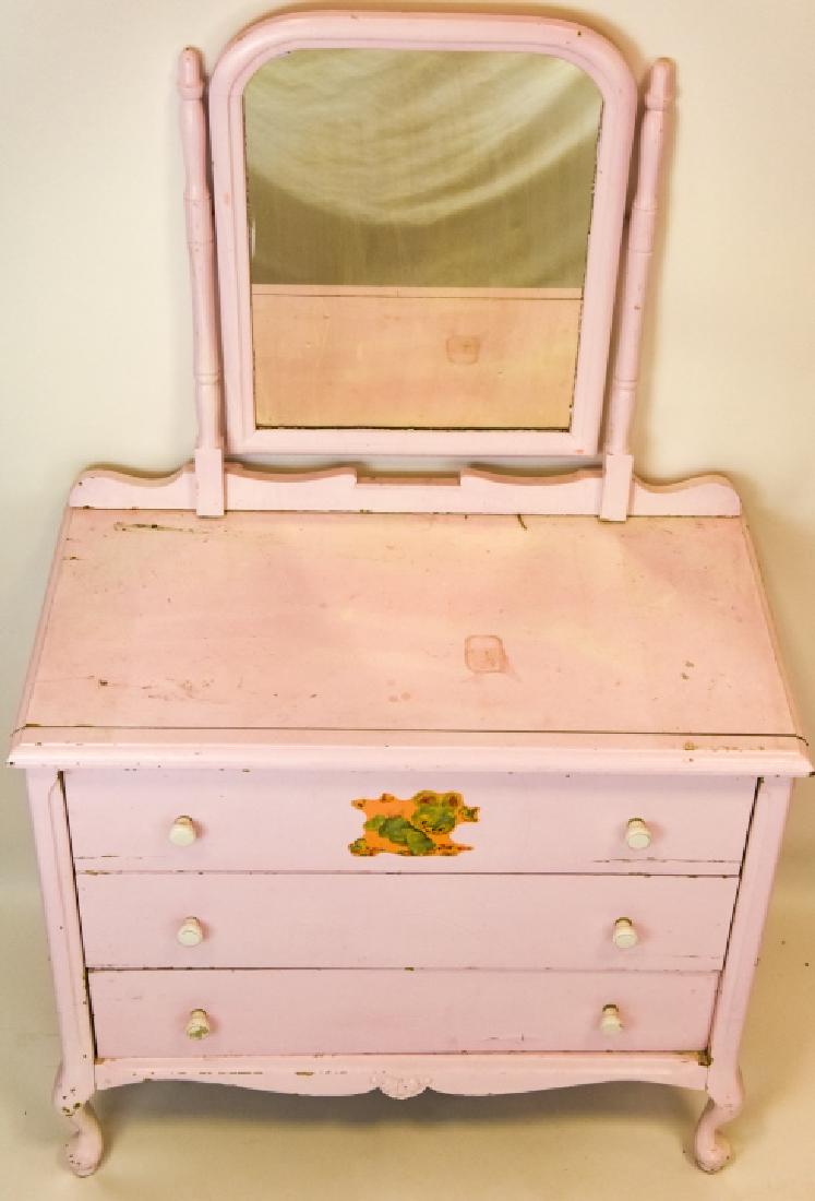 Shabby Chic Style Pink Painted Dresser / Bureau (1 of 10)