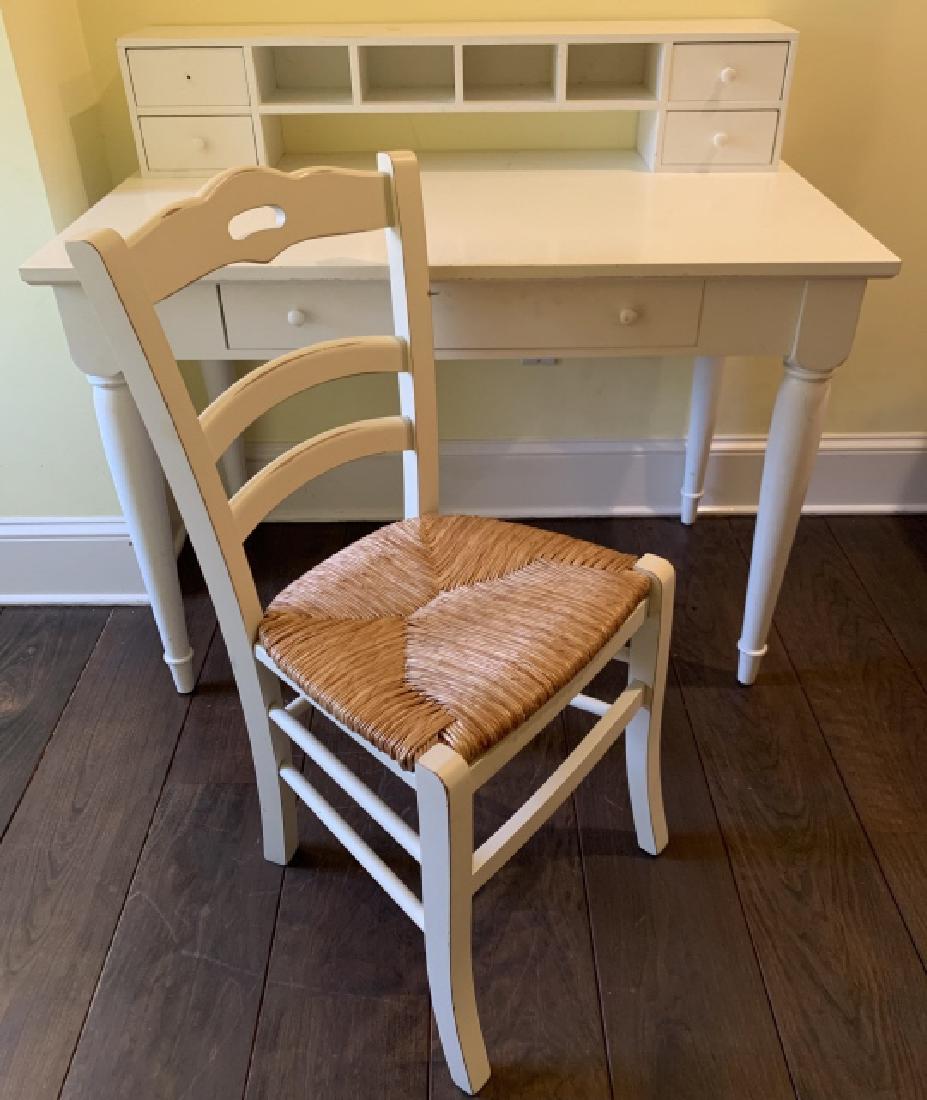 Contemporary Painted White Desk & Chair (1 of 7)