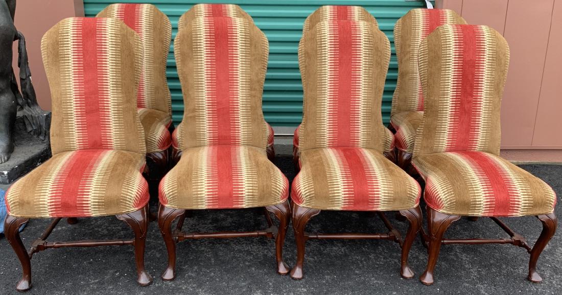 8 Queen Anne Style Custom Upholstered Side Chairs (1 of 10)