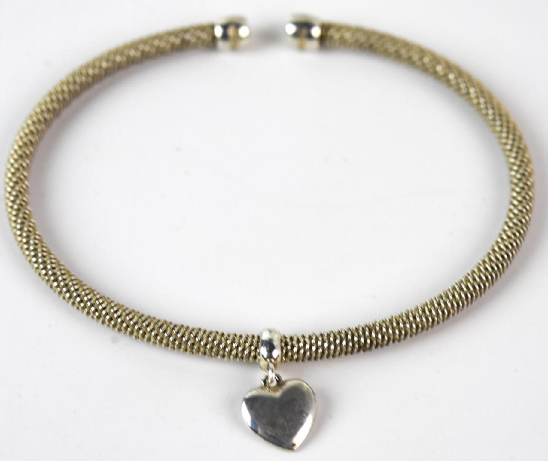 Tiffany & Co Sterling Silver Heart Bracelet w Box (1 of 7)