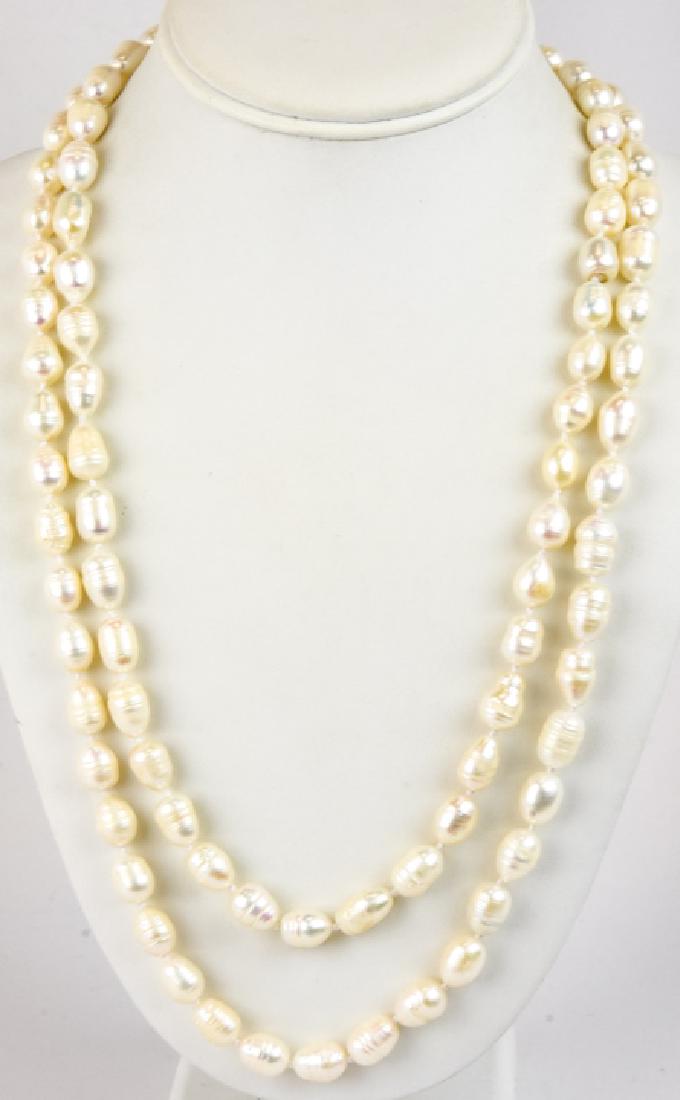 50 Inch Hand Knotted Large Baroque Pearl Necklace (1 of 5)