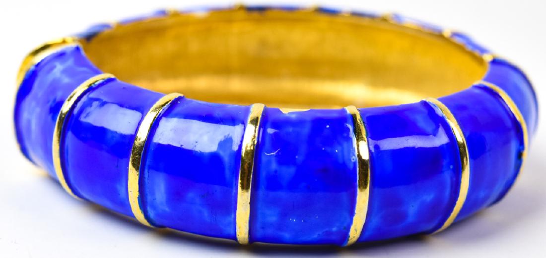 Vintage 1970s Gilt Metal & Enamel Bracelet (1 of 7)