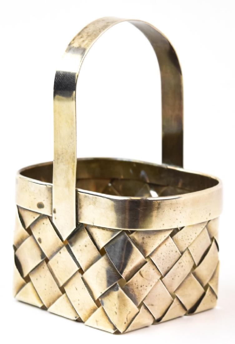 Sterling Silver Miniature Woven Basket (1 of 6)